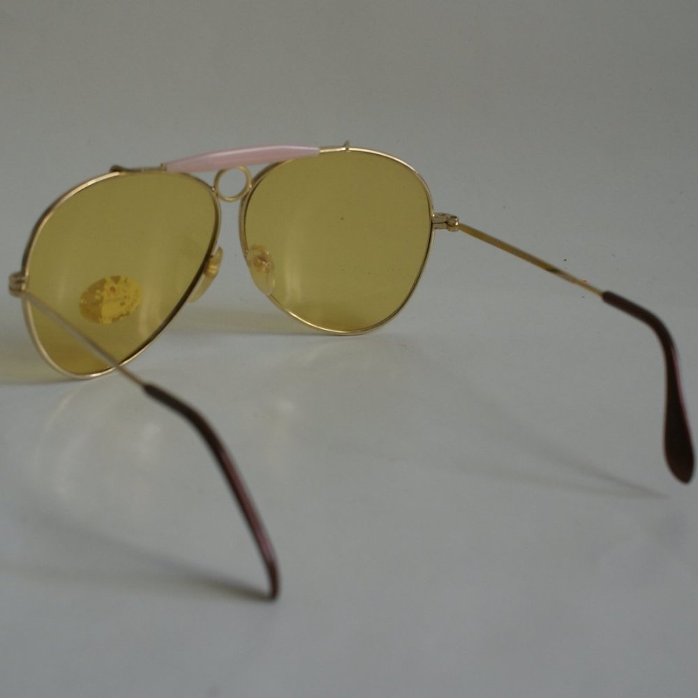 NWT TruVintage Hi-contrast light yellow lens Outdoorsman Aviator Sports Sunglass - Picture 3 of 5